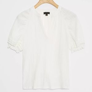 Anthropologie Current Air Rafia Plisse Top XS/NWT